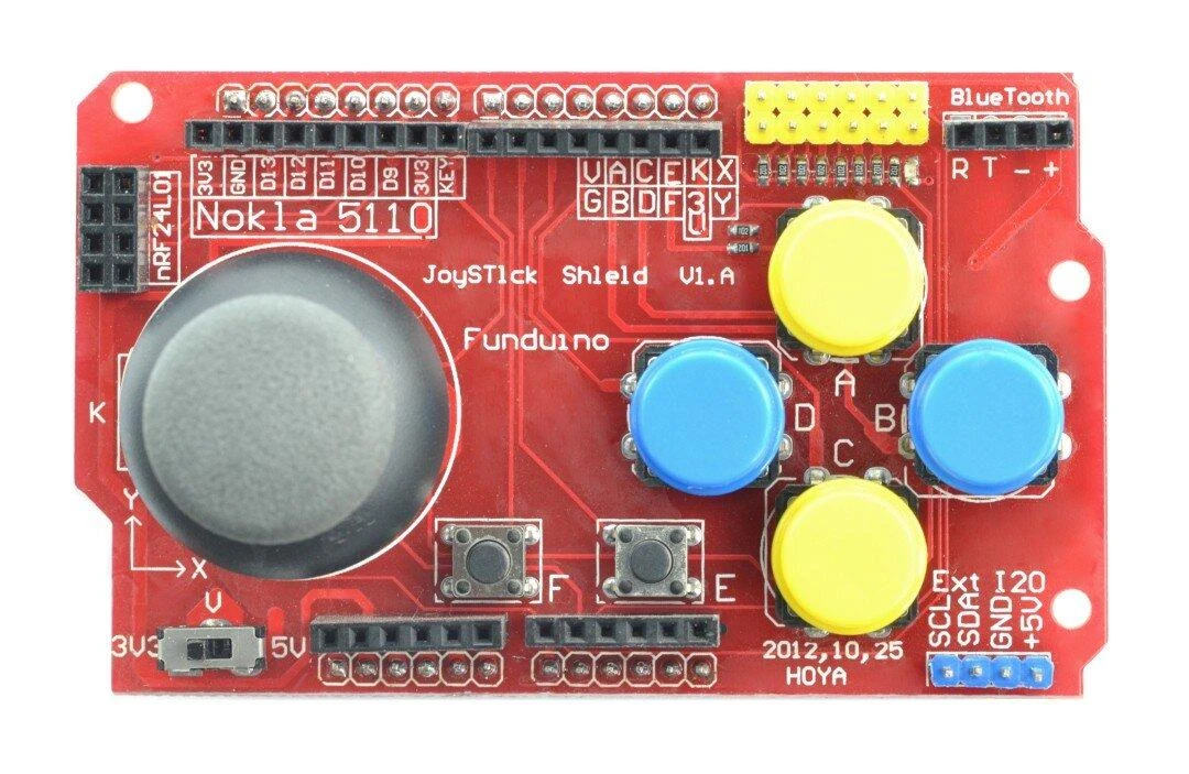 Arduino vairalazdės plokštė su mygtukais