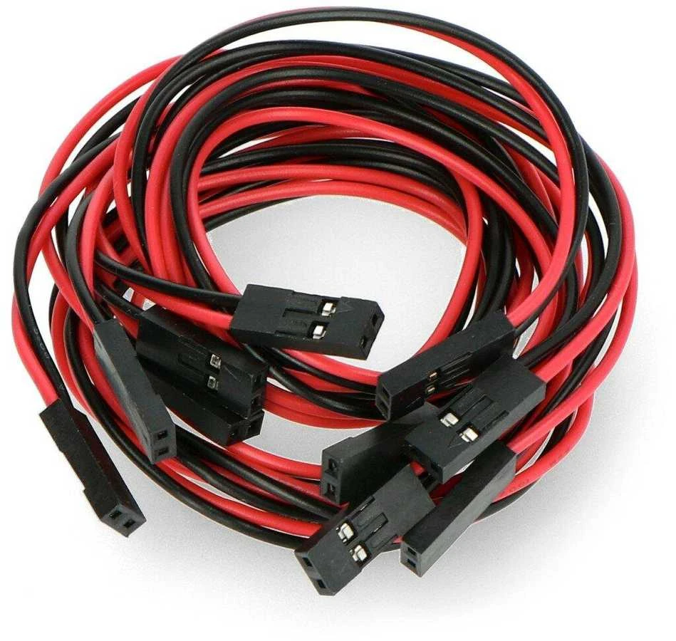 Oem Laidas 2 kontaktų lizdas rastras 2.54mm - 40cm - 5 vnt