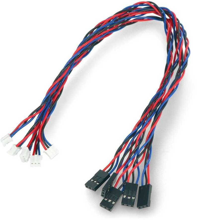 JST 2mm į BLS 2.54mm adapterių rinkinys, 5 vienetai