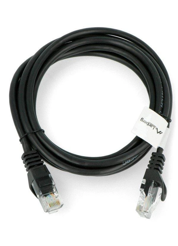 LANBERG PCU5-10CC-0200-BK Patchcord RJ45 kat. 5e UTP 2m juoda