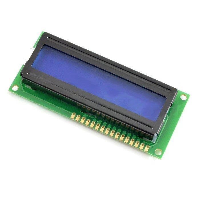Oem LCD ekranas 2x16 simbolių mėlynas + I2C LCM1602 konverteris