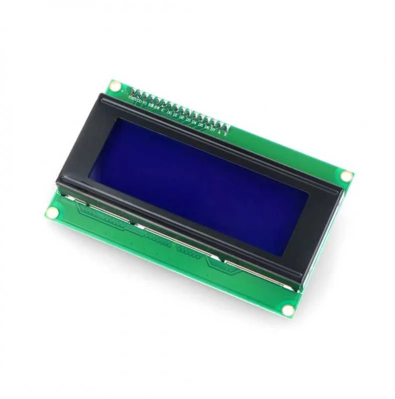 Oem LCD ekranas 4x20 simbolių mėlynas + I2C LCM1602 konverteris