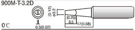 Oem Litavimo antgalis - tipas 900M T-3.2D