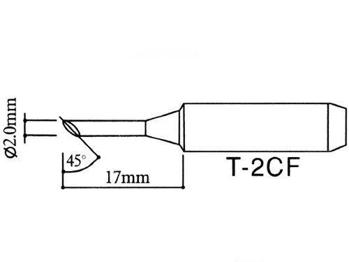 Oem Litavimo antgalis - tipas T-2CF HQ - juodas