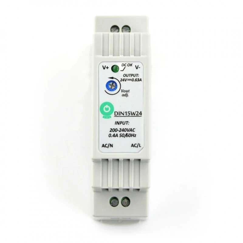 Mpl Power Elektro Oem Maitinimo šaltinis DIN15W24 tvirtinamas ant DIN bėgio 24V 0.63A 15W