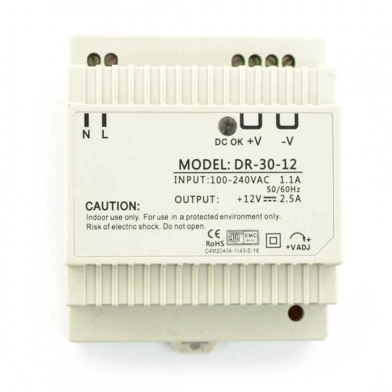 Mojeledy 30W LED Maitinimo šaltinis POS DIN30W12