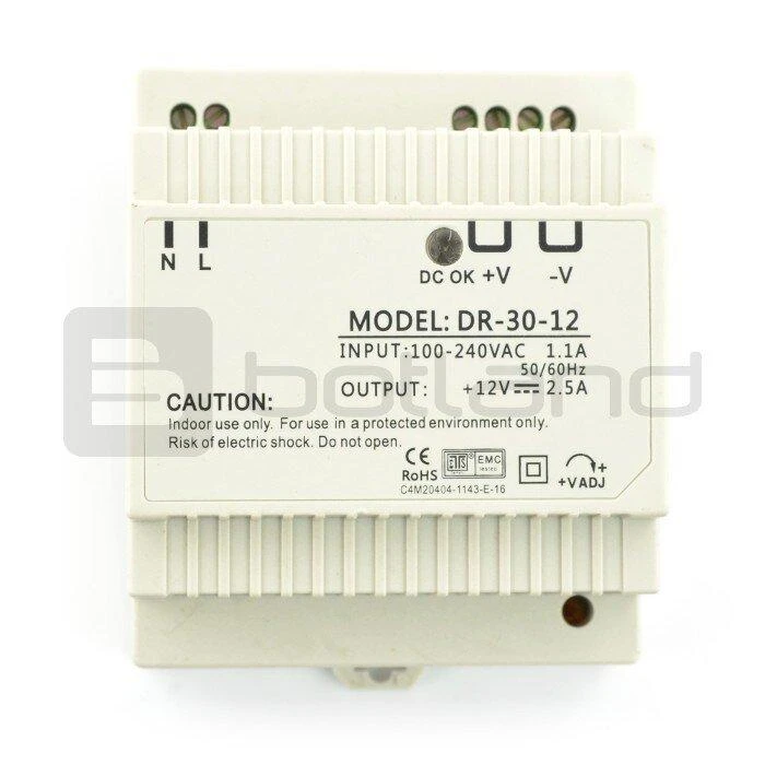 Mojeledy 30W LED Maitinimo šaltinis POS DIN30W12