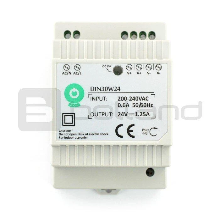 Oem Maitinimo šaltinis DIN30W24 tvirtinamas ant DIN bėgio 24V 1.25A 30W