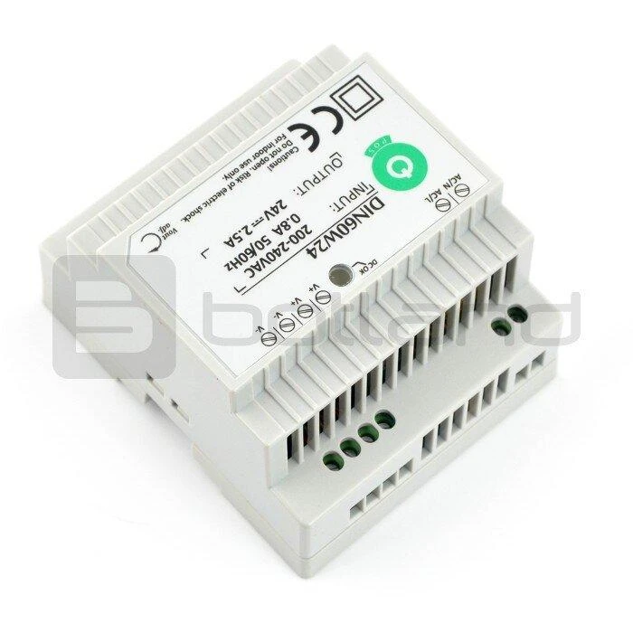 Mpl Power Elektro Oem Maitinimo šaltinis DIN60W24 montuojamas ant DIN bėgio 24V 2.5A 60W