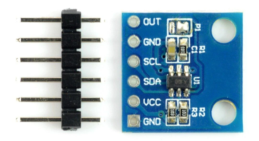 MCP4725 DAC modulis su kontaktų juosta