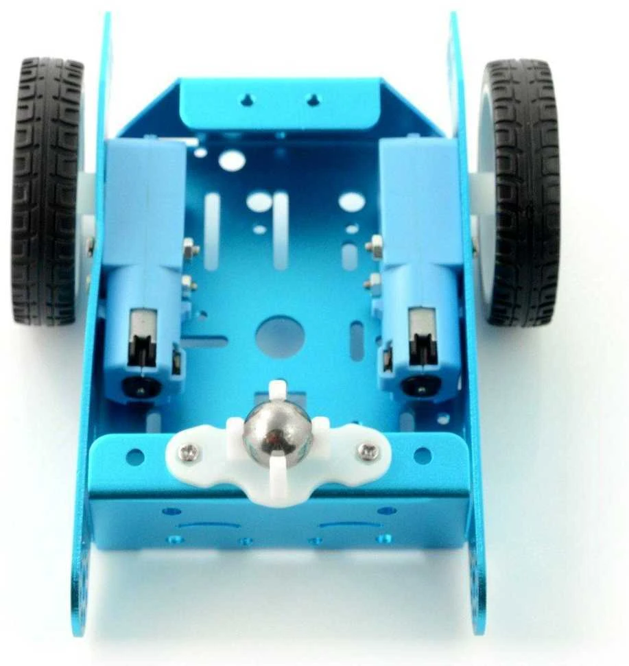Robotizuota 2WD važiuoklė su DC varikliais ir atraminiu ratuku