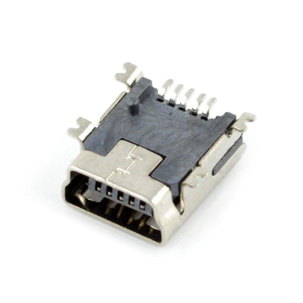 MiniUSB B lizdas su SMD kontaktais