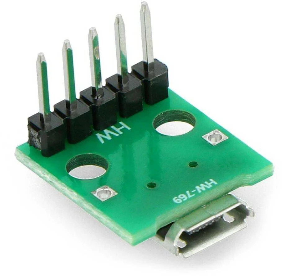 Oem Modulis su microUSB lizdu - lituotos jungtys