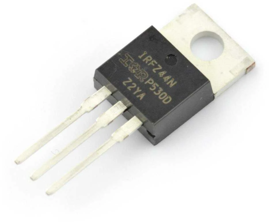 IRFZ44N N-MOSFET tranzistorius su trimis kontaktais