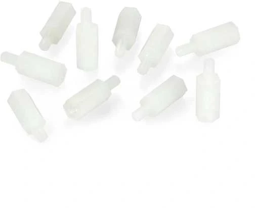 Nailoniniai M3 tarpikliai 12mm - rinkinys iš 10 vnt