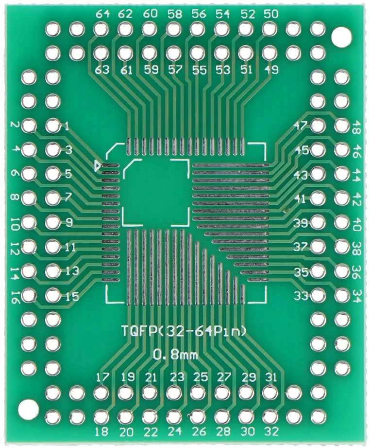 Žalia TQFP 32-64 PCB perėjimo plokštė