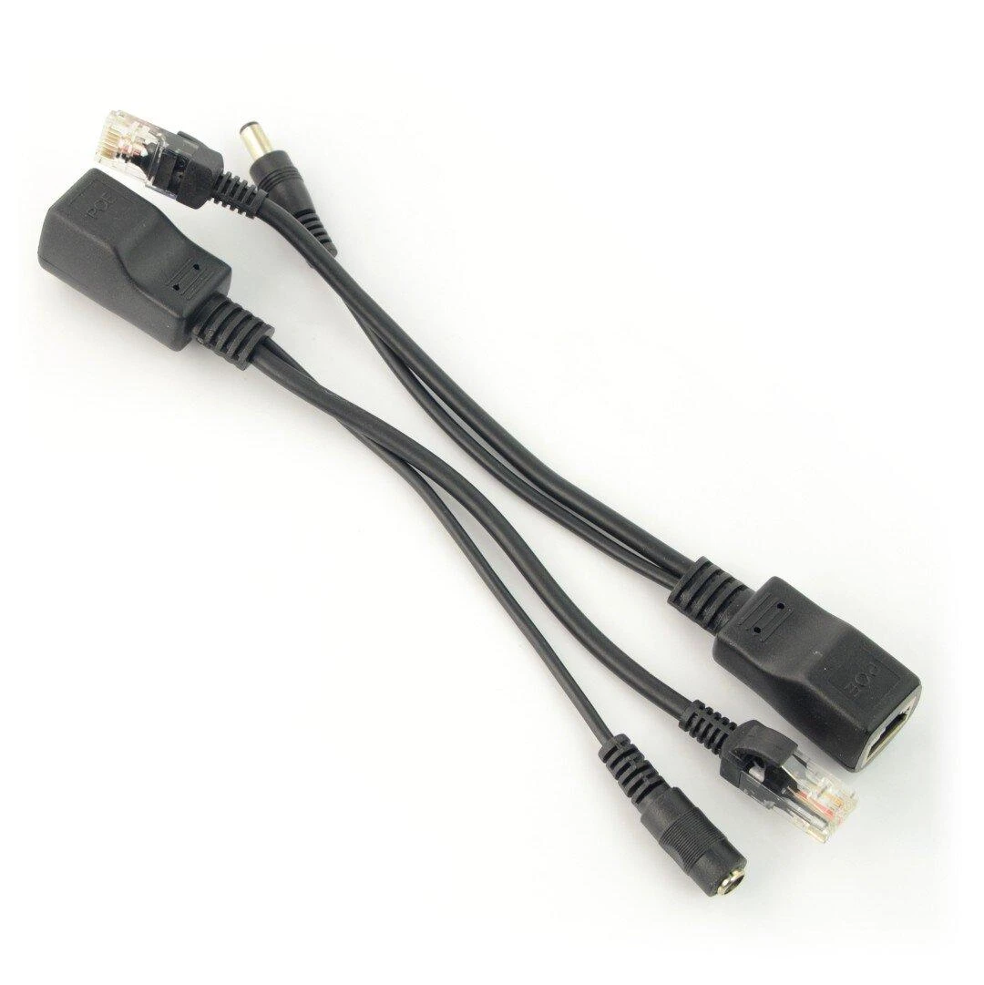 PoE adapteriai su RJ45 ir DC jungtimis