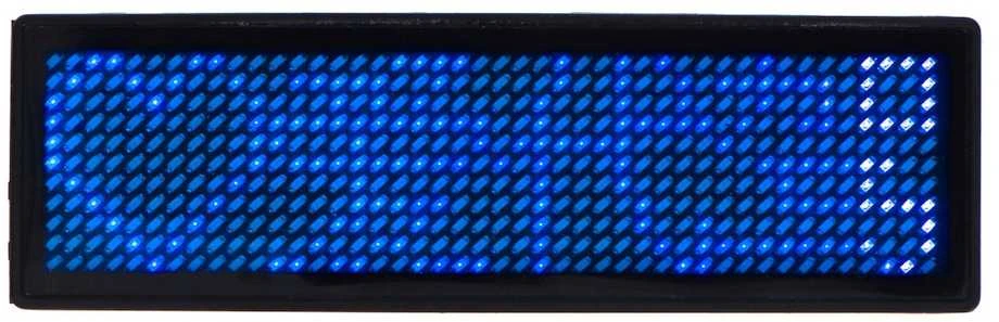 Oem Programuojama LED vardo kortelė 93 x 30 mm - USB tekstinis ekranas - mėlyna