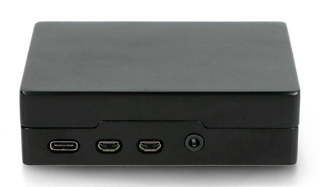 Raspberry Pi 4B aliuminio korpusas su jungčių išpjovomis