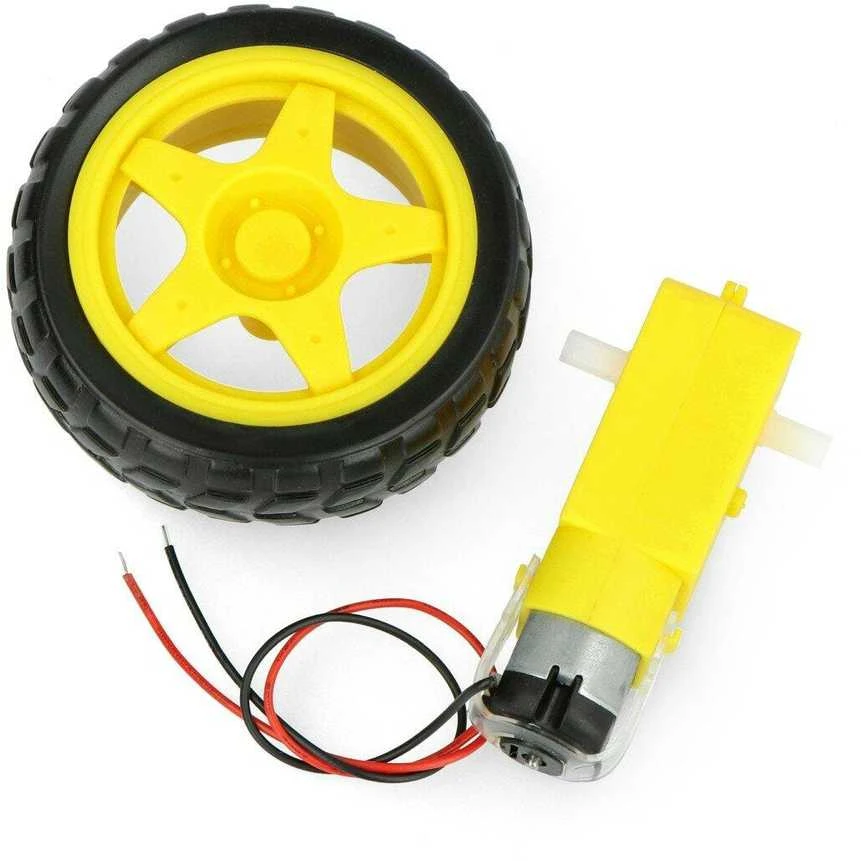 Oem Ratas + DC variklis 65x26mm 5V su 48:1 pavara + laidai