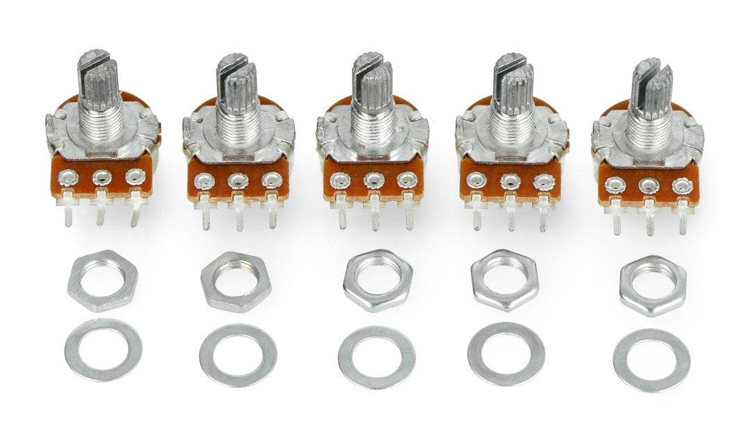 Oem Rotacinis potenciometras 200kOhm tiesinis 1/5W B200k - 5 vnt