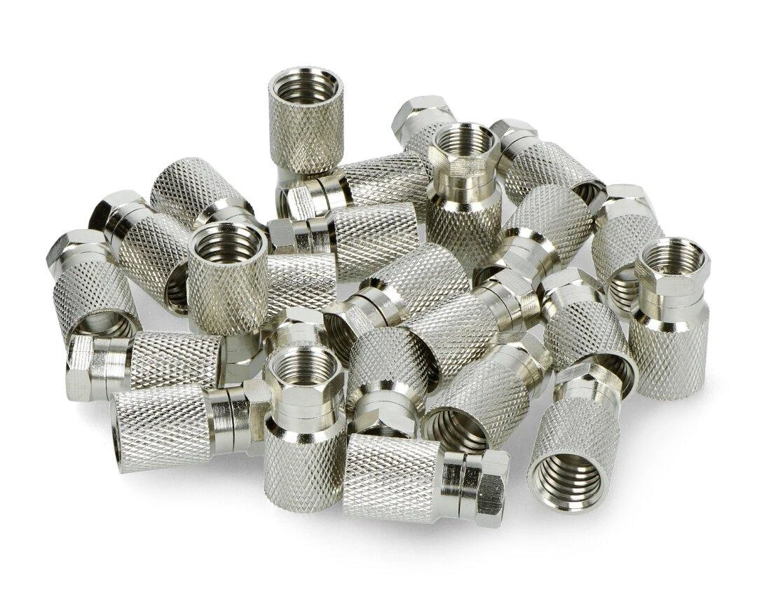 Wtyk Oem SAT F kištukas 9.7 mm RG11 kabeliui - varis - 25 vnt