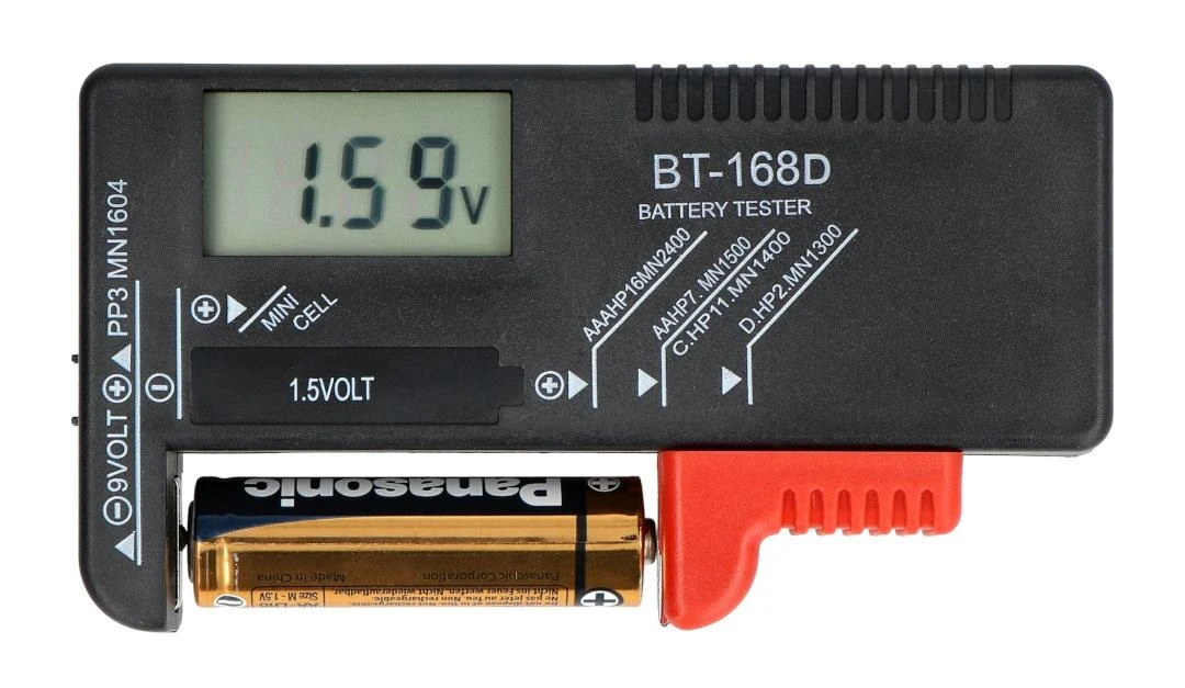 82-626# Oem AA, AAA, C, D, 9V baterijų testeris - AG372A