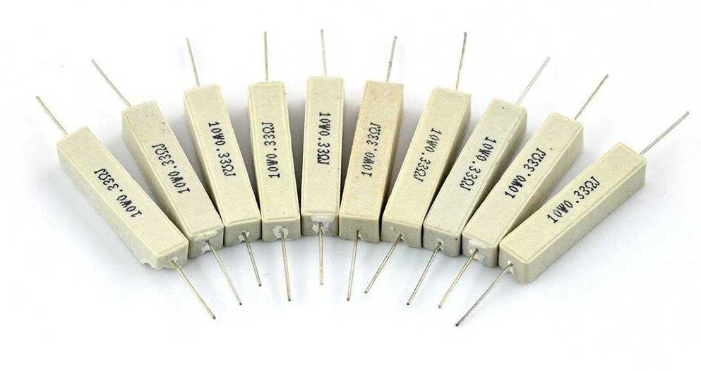 Keraminių rezistorių 10W 0.33Ohm rinkinys