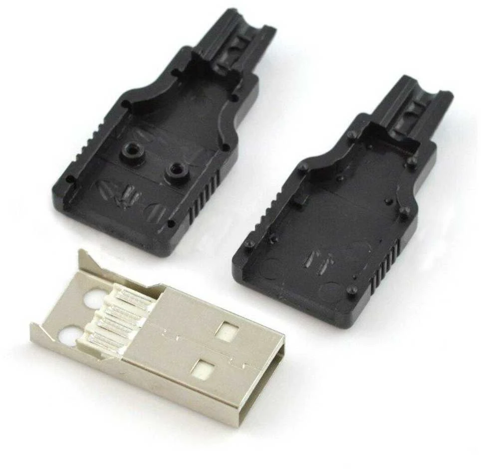 Oem USB A tipo kištukas - plastikiniam kabeliui