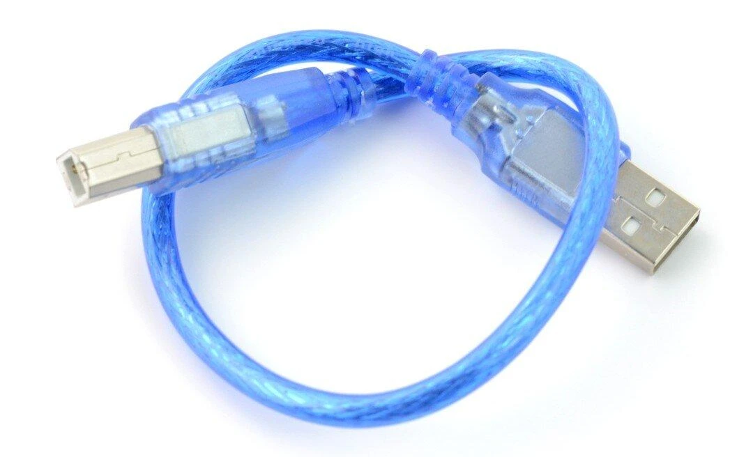 Oem USB laidas A-B - 30cm - mėlynas