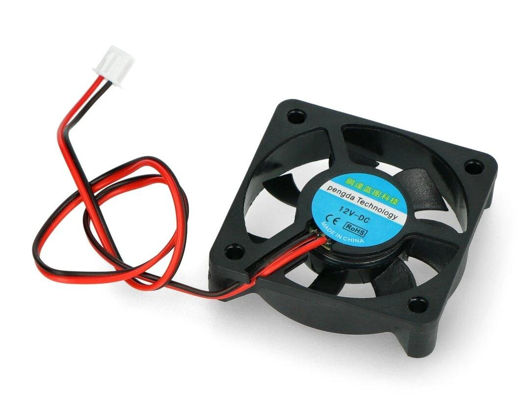 Oem Ventiliatorius 12V 50x50x10mm 2 laidų - JST 2 kontaktų 2.54mm jungtis