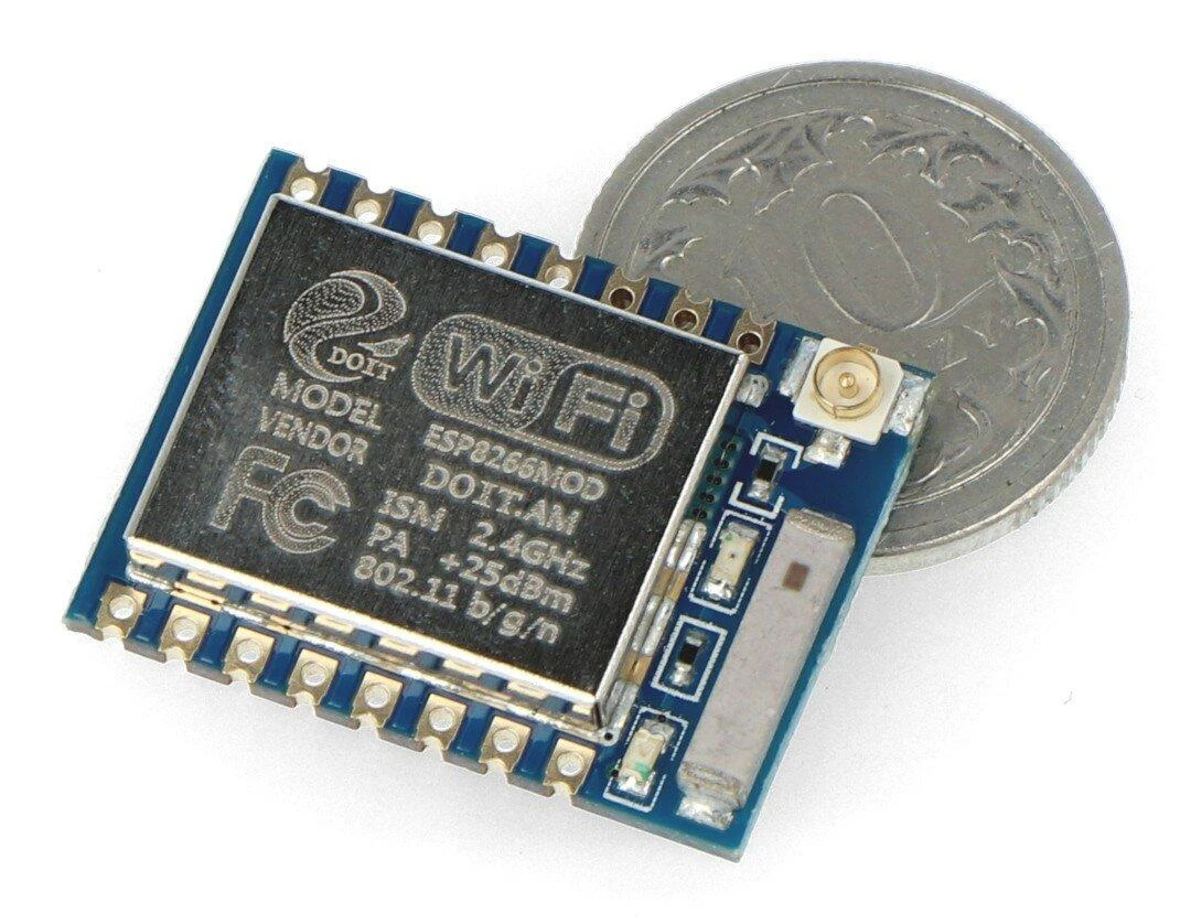 Oem WiFi modulis ESP-07 ESP8266 Juodas - 9 GPIO, ADC