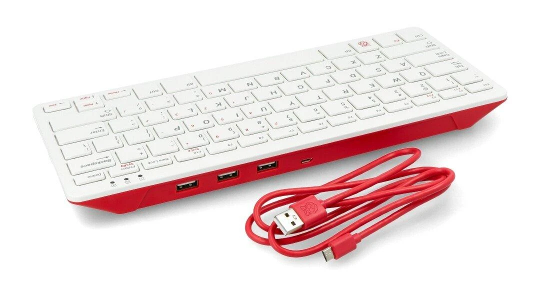 Raspberry Pi klaviatūra su integruotu USB šakotuvu