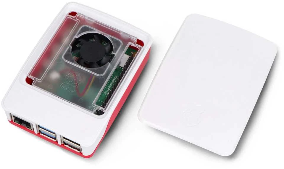 Oficialus Raspberry Pi 5 dėklas - raudona - balta