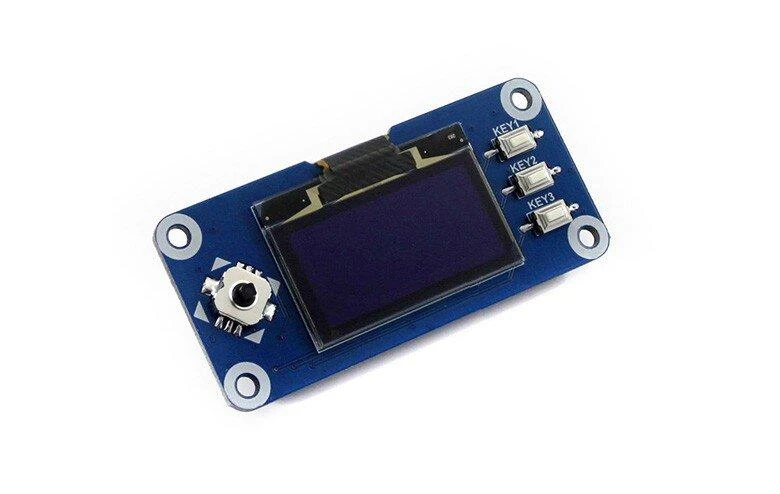 Waveshare OLED 1.3 colio ekranas su valdymo mygtukais