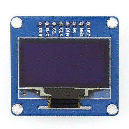 OLED ekranas mėlynas, 1.3” (B), 128x64px SPI/I2C, tiesios jungtys, Waveshare 10451