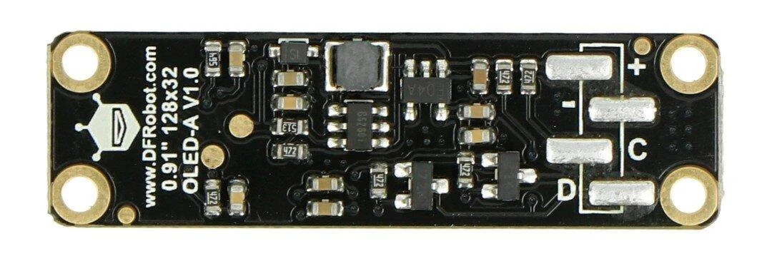 OLED modulis DFR0647, vaizdas iš galinės pusės
