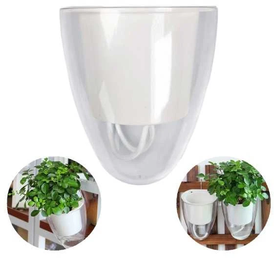 Oliz Savaime laistantis gėlių vazonas – 14.5 cm – baltas – su