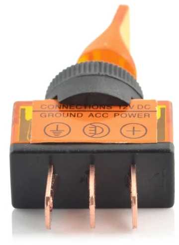 Oem ON-OFF jungiklis ASW-14D su LED, 12V/20A - oranžinis