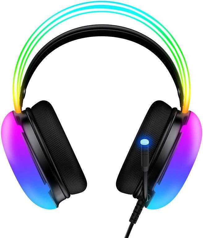 ONIKUMA X25 ausinės su RGB spalvų apšvietimu