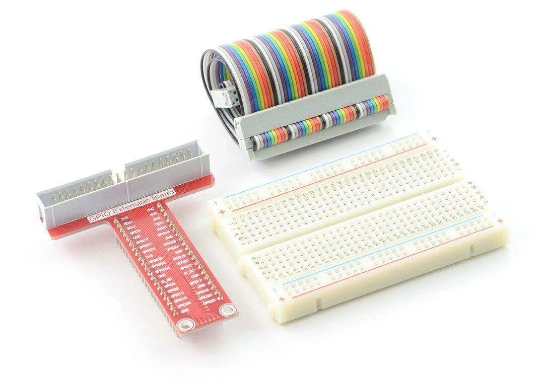Openplatform GPIO išplėtimas nuo Raspberry 3B+/3B/2B/B+ iki kontaktinės plokštės + juosta + maketavimo plokštė