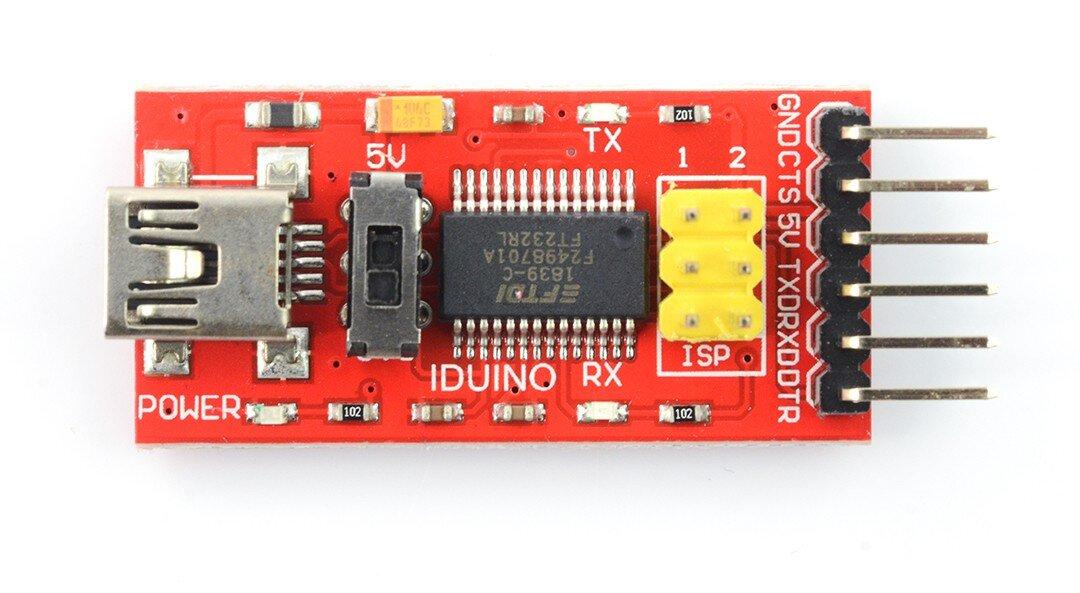 Openplatform Keitiklis USB-UART FTDI FT232RL miniUSB + USB laidas