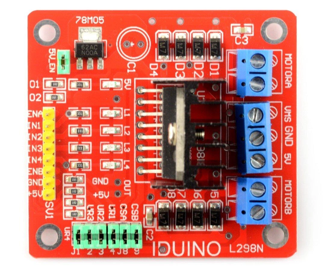 Openplatform L298N Dual H Bridge DC žingsninio variklio valdiklio plokštė - Iduino ST1112