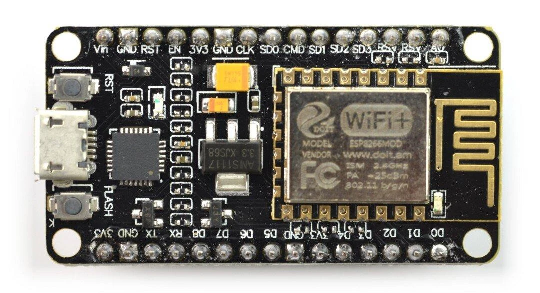 NodeMCU v2 ESP-12E plokštė su mikro USB jungtimi