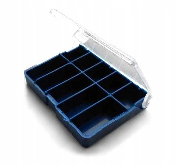 Oem Organizatorius 10 skyrių - mėlynas - 59x47x15mm - Plastikinė dėžutė - uždaras konteineris