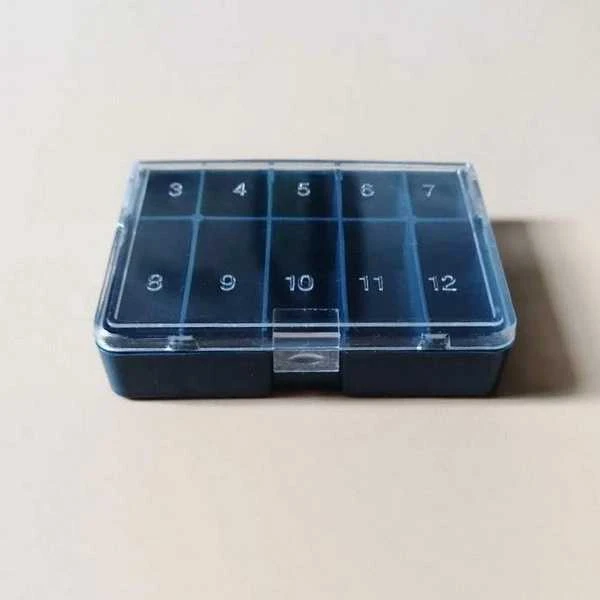 Oem Organizatorius 10 skyrių - mėlynas - 59x47x15mm - Plastikinė dėžutė - uždaras konteineris