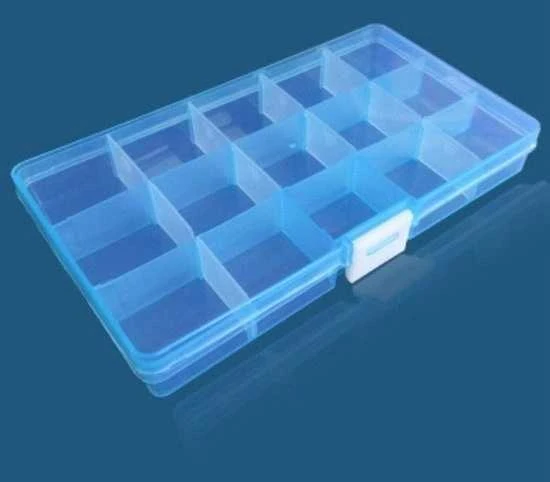Oem Organizatorius 15 skyrių 175x100x22mm - mėlyna - konteineris smulkiems daiktams