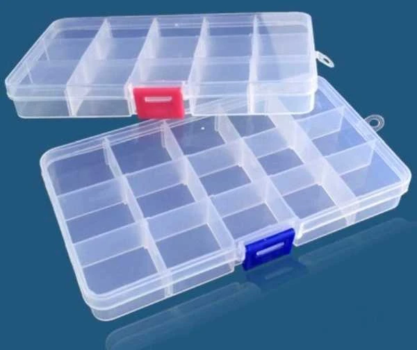 Oem Organizatorius 15 skyrių 175x100x22mm - mėlyna - konteineris smulkiems daiktams