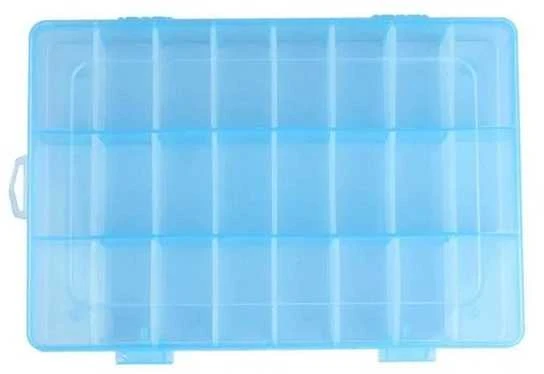 Oem Organizatorius 24 skyriai 195x130x36mm - mėlyna - konteineris smulkiems daiktams