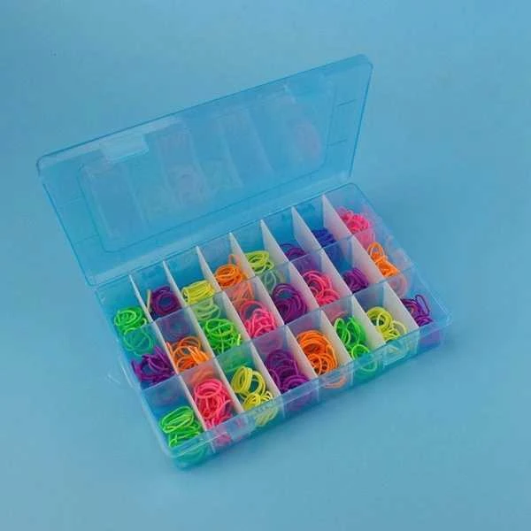 Oem Organizatorius 24 skyriai 195x130x36mm - mėlyna - konteineris smulkiems daiktams